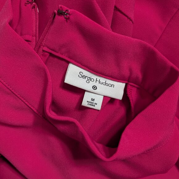 NWOT Sergio Hudson for Target Hot Pink Long Sleeve Dress - Picture 4 of 4
